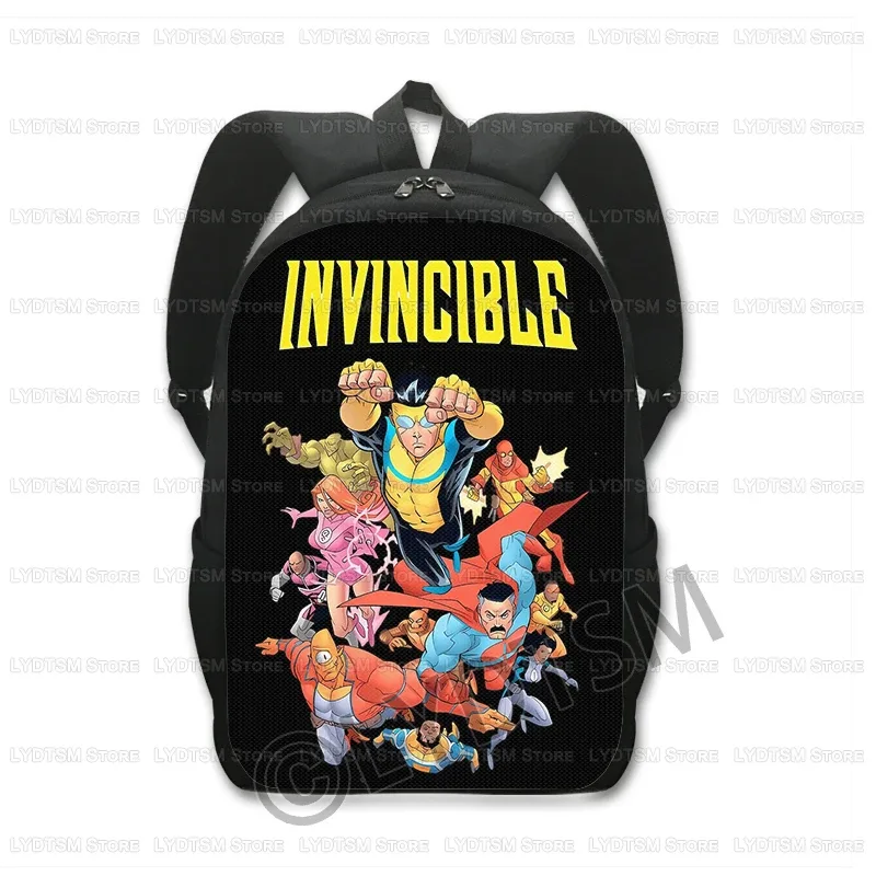 invincible hero print sac à dos hommes sac à dos bande dessinée omni mark enfants sacs d'école pour adolescent sac à dos ordinateur portable sacs à dos bookbag