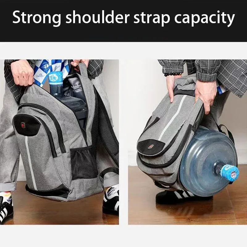 sac à dos oxford résistant à l'usure, sac pour ordinateur portable à grande capacité avec plusieurs fermetures éclair pour hommes et femmes, pour le travail, l'école et les activités de plein air