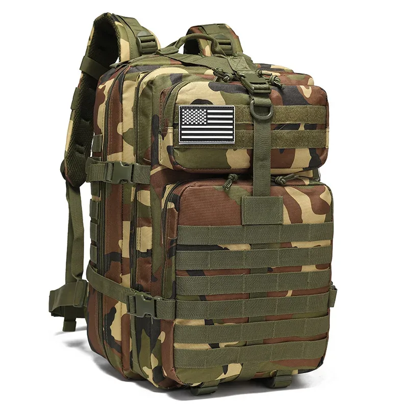 sac à dos tactique 45l, sac d'assaut tactique, sac de survie 3 jours, sac à dos de randonnée et de trekking