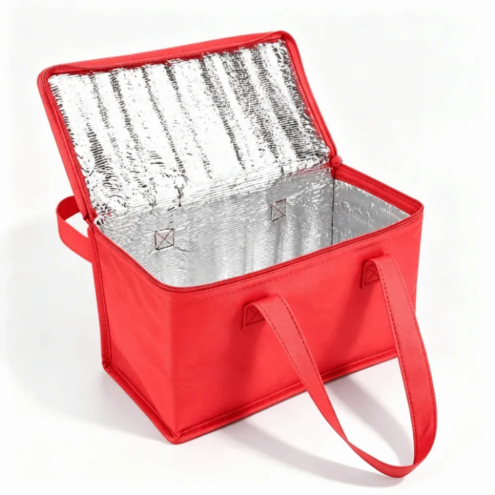 sac isotherme de pique-nique grande capacité, design pliable, isolation thermique, sac de rangement alimentaire, poignée portable, sac de transport pour boissons