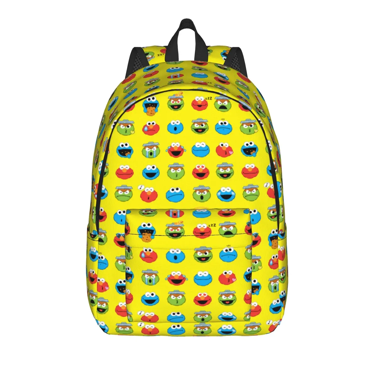 sac à dos décontracté sesames streets, durable, pour le lycée, la randonnée, les voyages, motif de faces cubiques, sac à dos de jour pour hommes et femmes, sacs en toile pour l'université