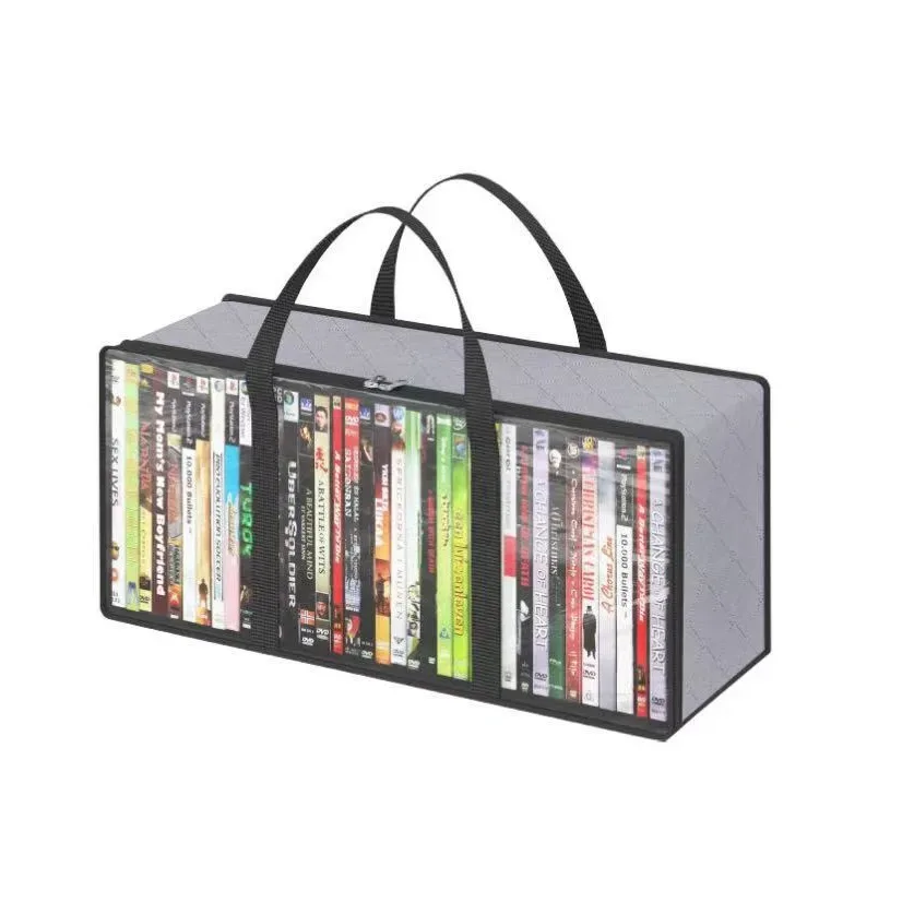 sac de rangement multifonctionnel en pvc, grande capacité, anti-poussière, anti-humidité, organisateur portable pour cd, livres, chapeaux, vêtements, rangement de voyage