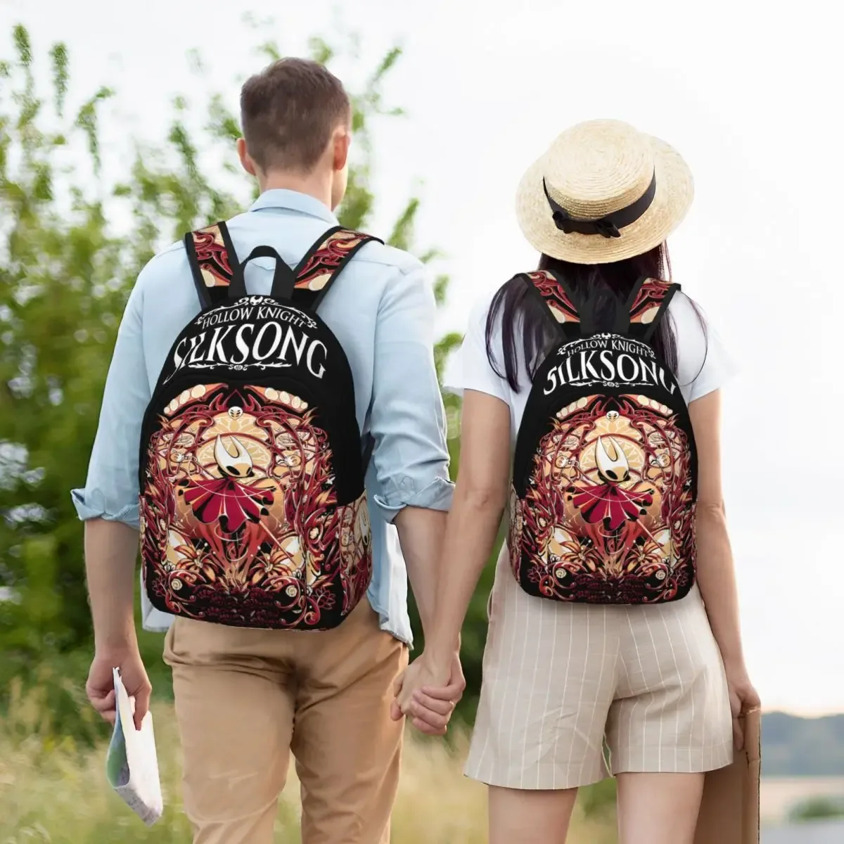 hornet hollow knight silksong sac à dos hommes femmes cool école randonnée voyage sac à dos gothique indie jeu ordinateur portable toile sacs durables