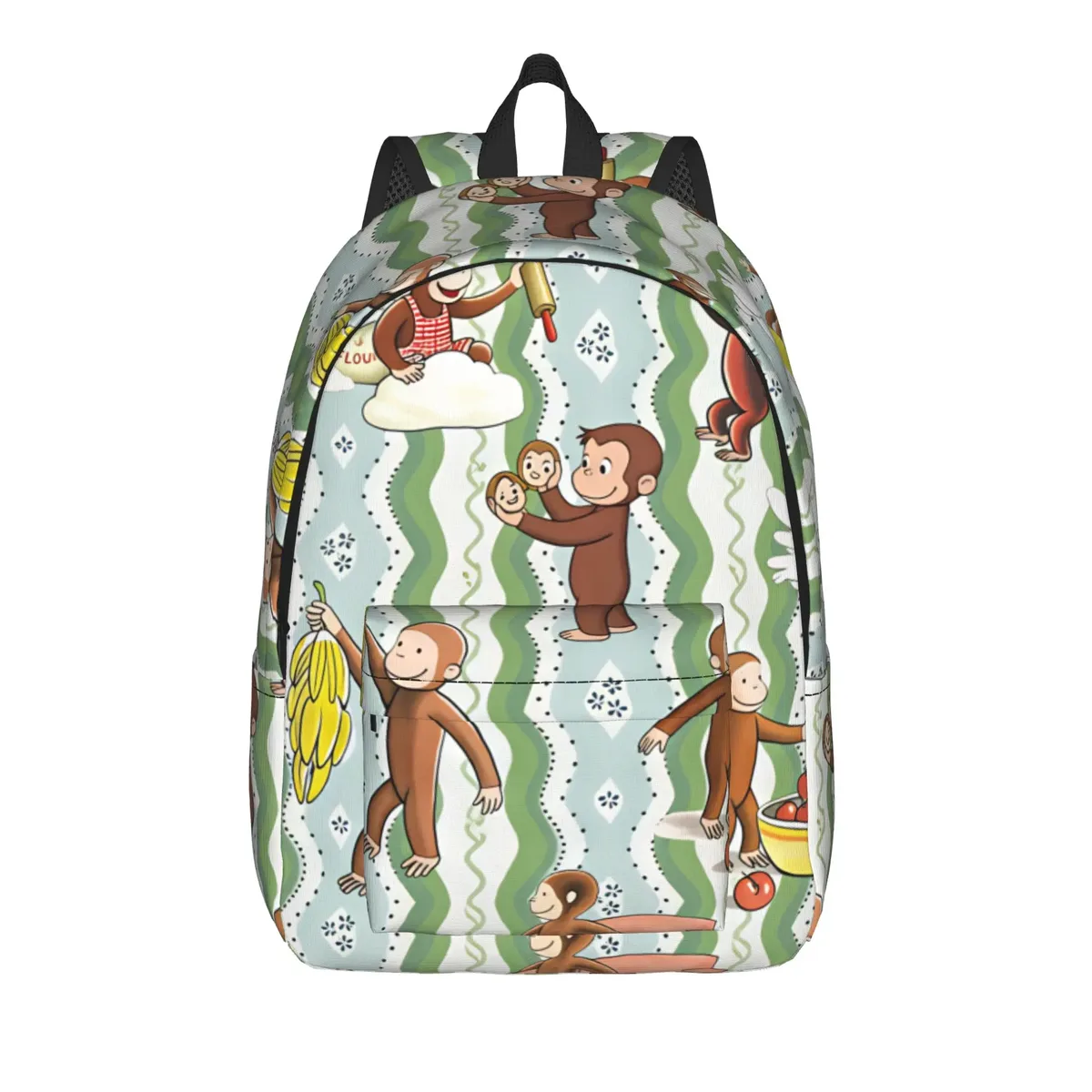 sac à dos curious george dessert activity stickers, sacs à dos de voyage pour filles, sacs d'école kawaii, grand sac à dos de créateur
