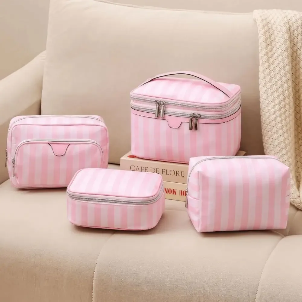 grande trousse de maquillage portable grande capacité style minimaliste sac de rangement cosmétique en tissu oxford sac de voyage pour articles de toilette