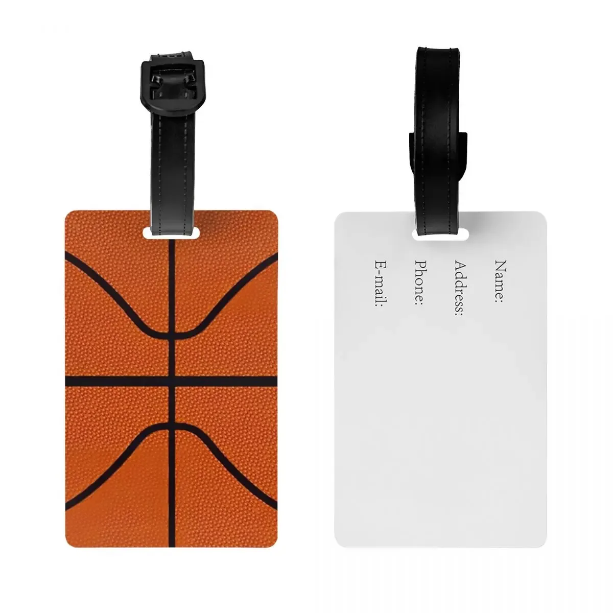 étiquettes de bagage rondes personnalisées pour valises, points de basket-ball, culture fongique de la mode, étiquettes de bagage, couverture de confidentialité, étiquette d'identification