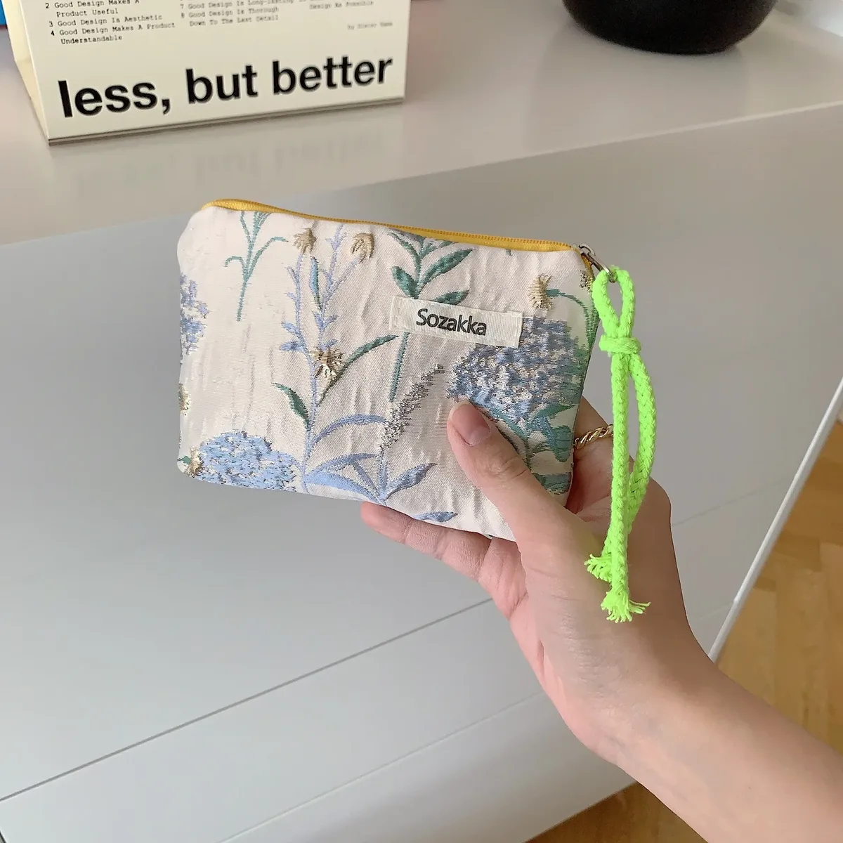 sac de rangement floral kawaii pour femmes, sac à main de voyage, sac à cosmétiques, sac à rouge à lèvres, porte-monnaie, sacs à main de maquillage mignons, portefeuille, étuis à crayons, sac en poudre
