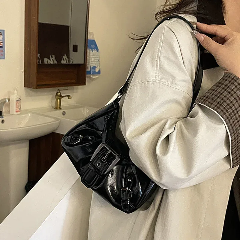 sac à bandoulière plissé rétro y2k pour femme, style maillard, sac sous le bras, pochette, sacs à main pour voyage, travail, shopping – vente chaude