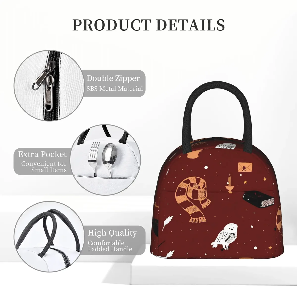 harries movie p-potters magic world sacs à lunch isothermes sac thermique conteneur à lunch sac fourre-tout boîte à lunch pour hommes et femmes travail en plein air