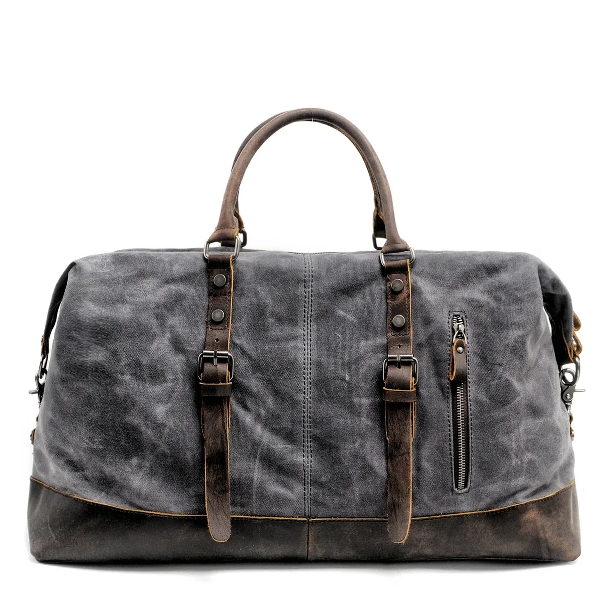 muchuan hommes sacs de voyage m sacs à bagages à main toile cuir voyage sacs polochon sacs à bandoulière grande capacité week-end nuit