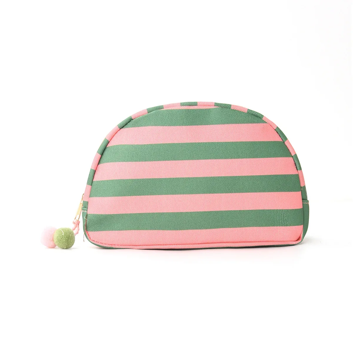 sac de rangement cosmétique rayé personnalisé avec logo imprimé, grande capacité, sac de rangement dopamine, sacs de rangement cosmétiques de voyage simples et tendance