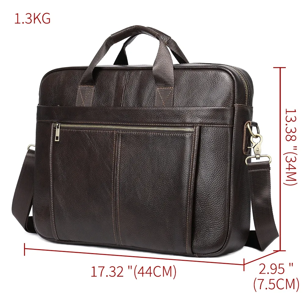 westal-sac pour ordinateur portable en cuir véritable pour hommes, 17 en effet, étuis à bombes, fourre-tout a4, sacs à documents, sac d'affaires, sacs à main pour hommes, 5013