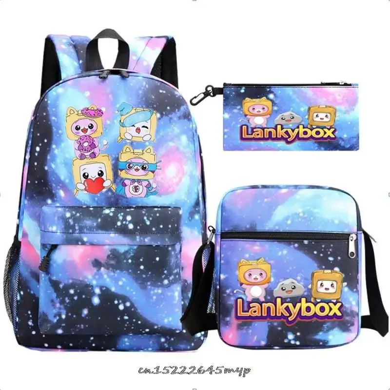 sac dos nylon fleurs dessin animé bleu noir rose galaxie personnages mignons poche latérale fermeture glissière usage voyage capacité grande
