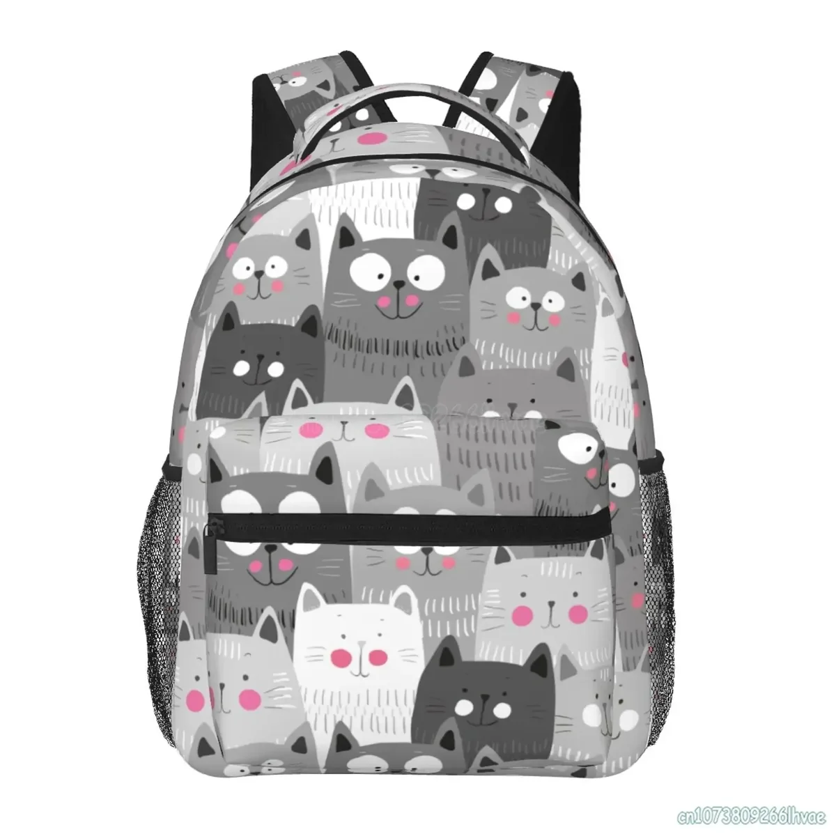 neko atsume anime cartoon mochila sac à dos pour femme, sac à dos de voyage pour filles et garçons, impression de chat mignon, sac initié pour adolescents