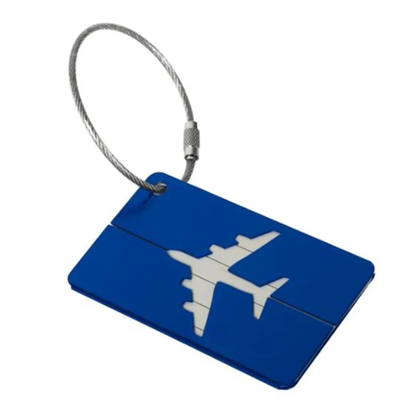 étiquettes de bagage de voyage en métal de mode étiquettes de nom de bagage porte-étiquette d'adresse de valise étiquette de bagage en alliage d'aluminium accessoires de voyage