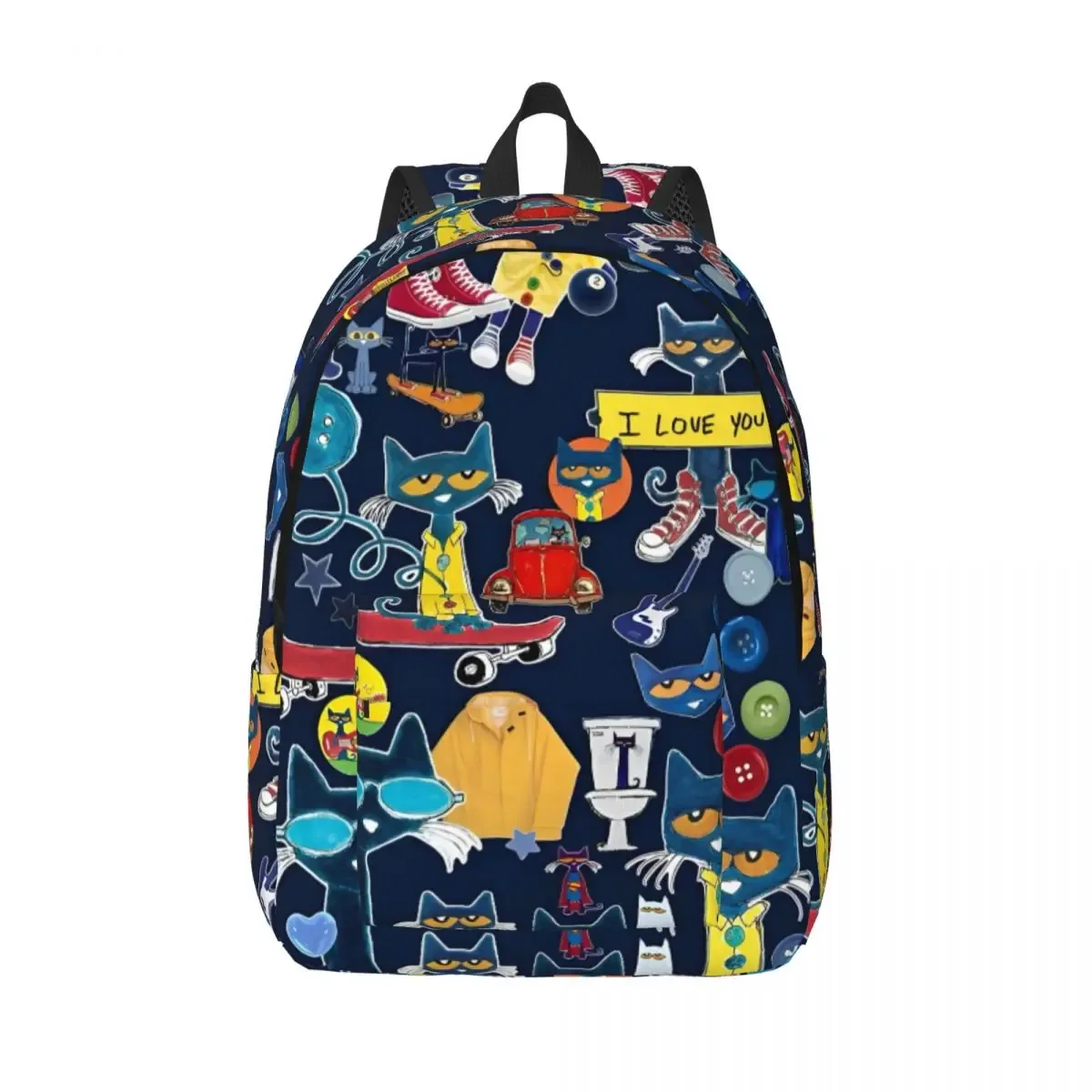 pete le chat j'aime mes chaussures sac à dos classique cadeau lycée randonnée voyage sac à dos pour hommes femmes ordinateur portable sacs en toile