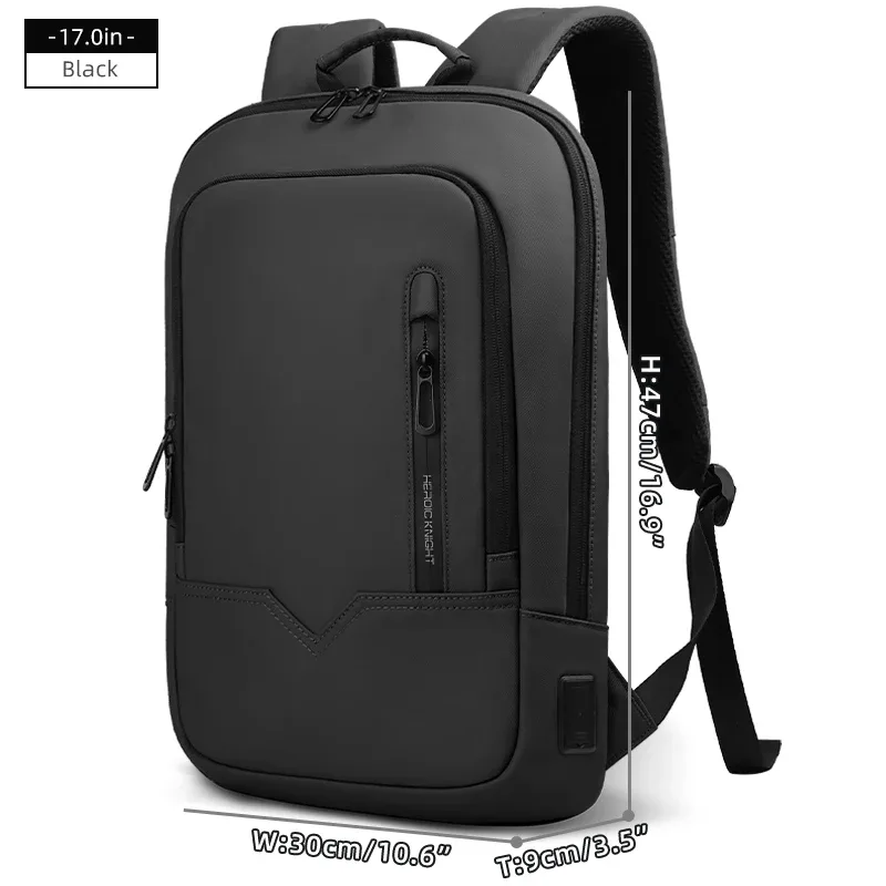 sac à dos heroic knight pour ordinateur portable de 14 pouces, sac à dos multifonctionnel pour hommes, étanche, avec chargement usb, pour le travail et les voyages