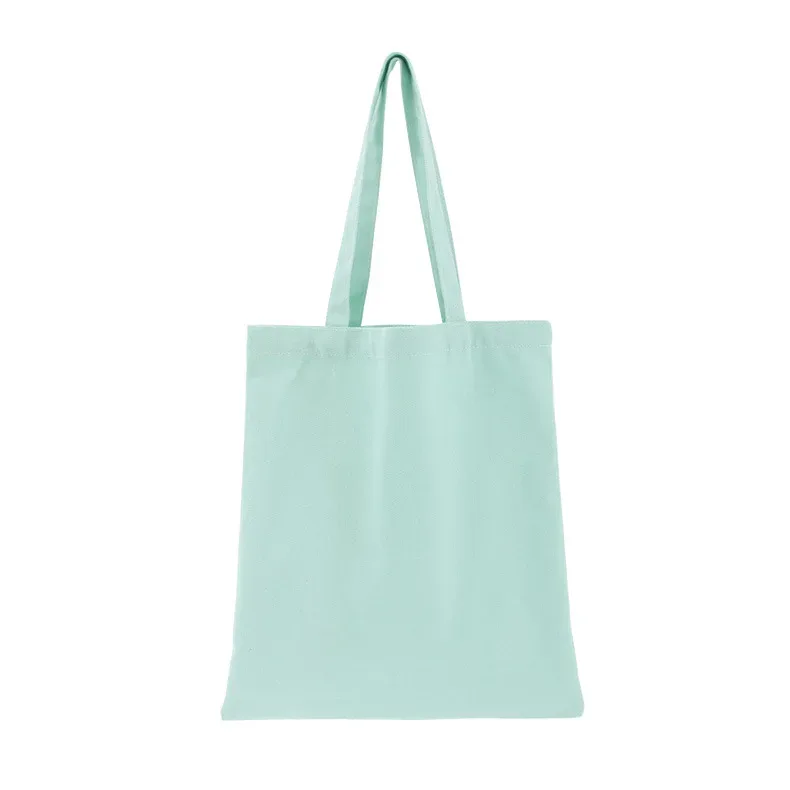 sac fourre-tout de shopping écologique en coton personnalisé, couleur bonbon, pliable et réutilisable, sac de supermarché en toile pour femmes