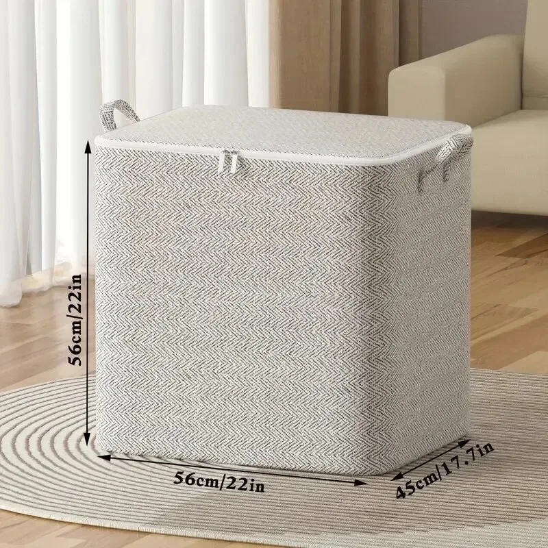 sac de rangement domestique de grande capacité, en matériau non tissé, organisateur de placard, peut être utilisé pour les couettes, les vêtements, les jouets, 1 pièce