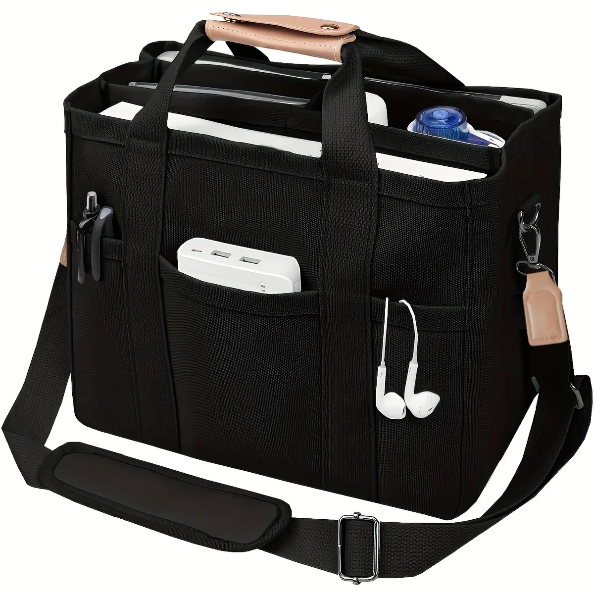 sac à bandoulière blanc à la mode pour femmes, sac à main de grande capacité, sacs de rangement multifonctionnels à plusieurs compartiments
