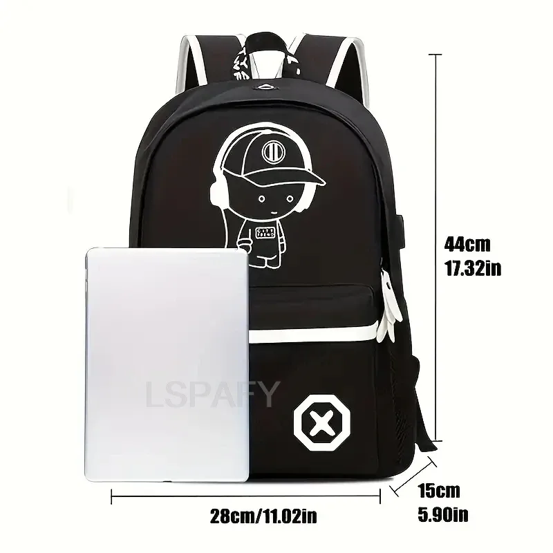 sacs à dos d'école pour enfants, sacs à dos lumineux pour garçons et filles, sac à livres étanche avec chargeur usb, cadeau
