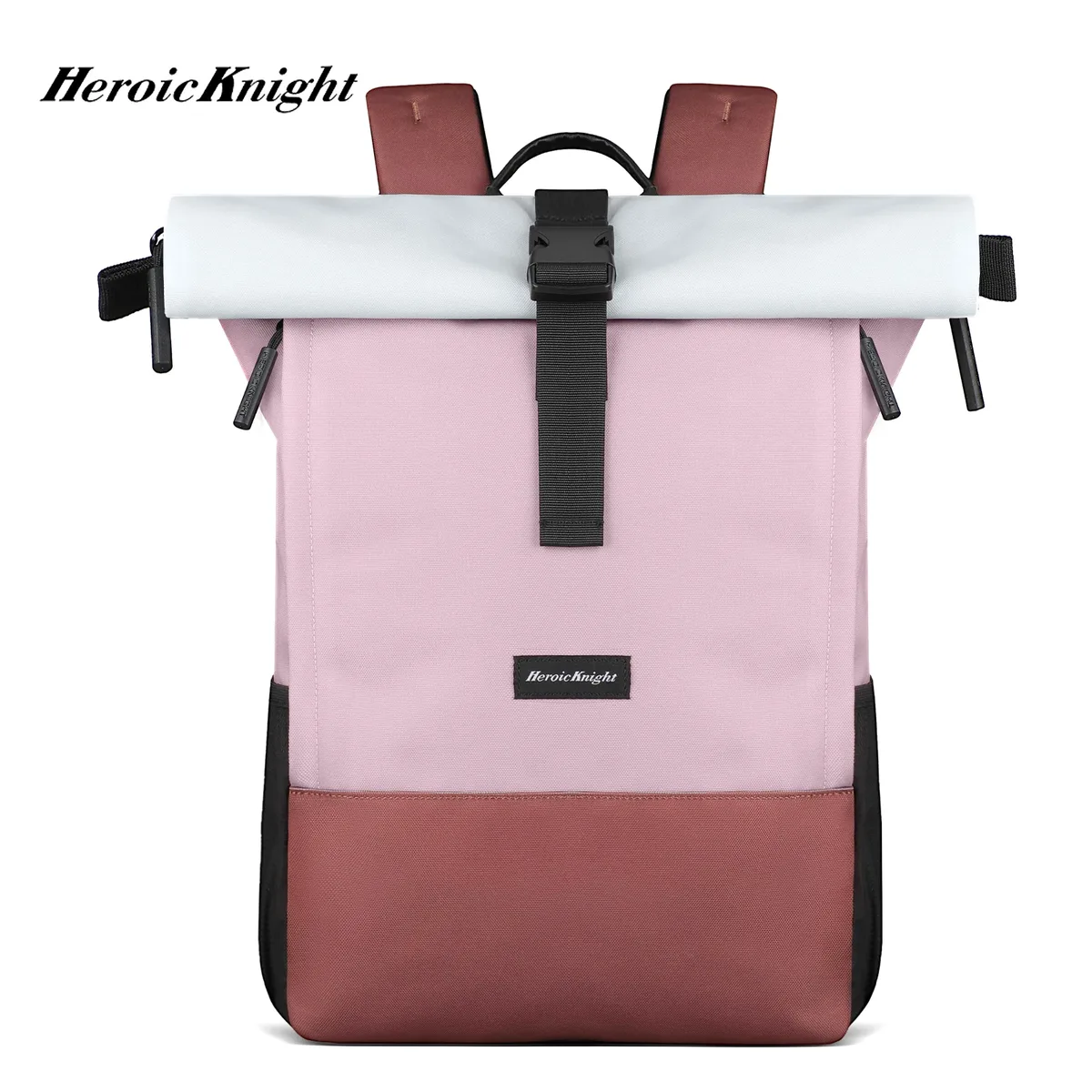 sac à dos de voyage décontracté heroic knight, à enroulement, antivol, pour femme, sac à dos scolaire, sport, imperméable, pour ordinateur portable, avec port usb