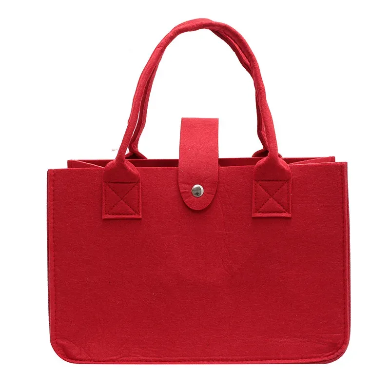 sac fourre-tout en feutre grande capacité couleur bonbon style ins, sac de courses portable à main, idéal pour cadeau de mariage et sac de transport quotidien