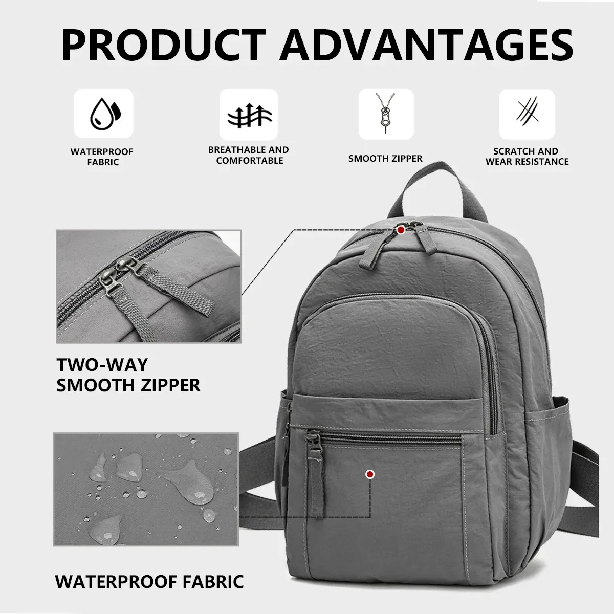 sac à dos de voyage français fresh mommy normcore, nouvelle niche haut de gamme, léger, mode de banlieue, sac à dos réduisant la charge