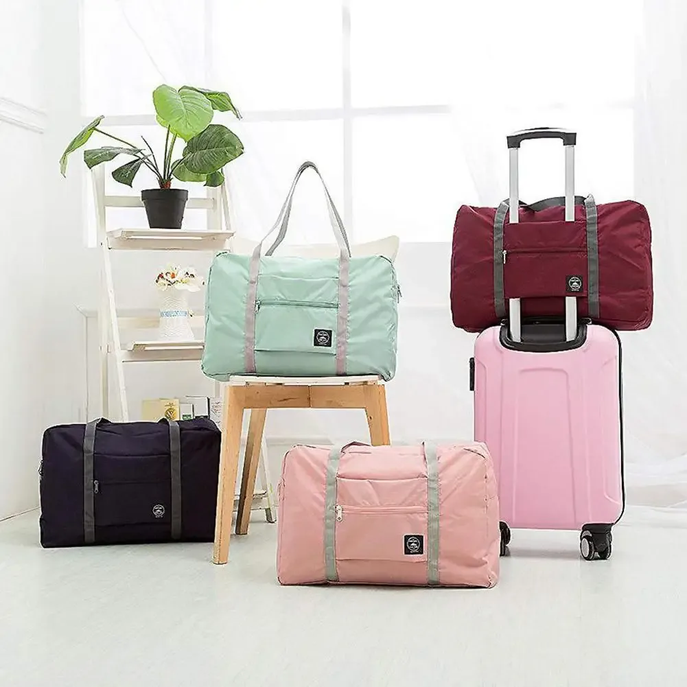 sac de voyage pliable pour femmes, sac de rangement étanche, sac à main portable pour vêtements, sac polochon de voyage pour compagnie aérienne, sac en tissu oxford