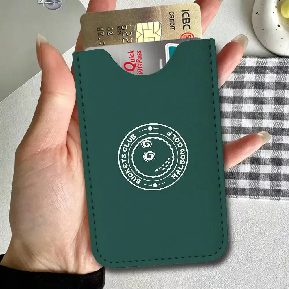 porte-cartes en cuir pu malbon fashion golf, ultra fin, organisateur de cartes de crédit et d'identité, porte-cartes de visite léger