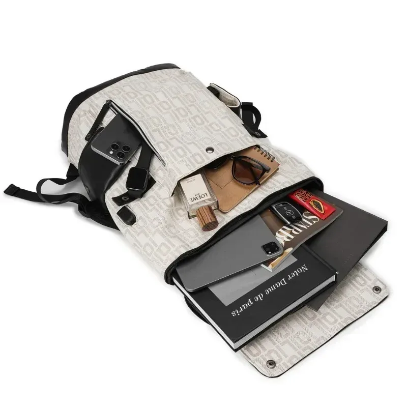 sac à dos pour hommes avec lettres imprimées, avec interface usb, grande capacité, pour ordinateur portable de 14 pouces, sac à dos de voyage en plein air