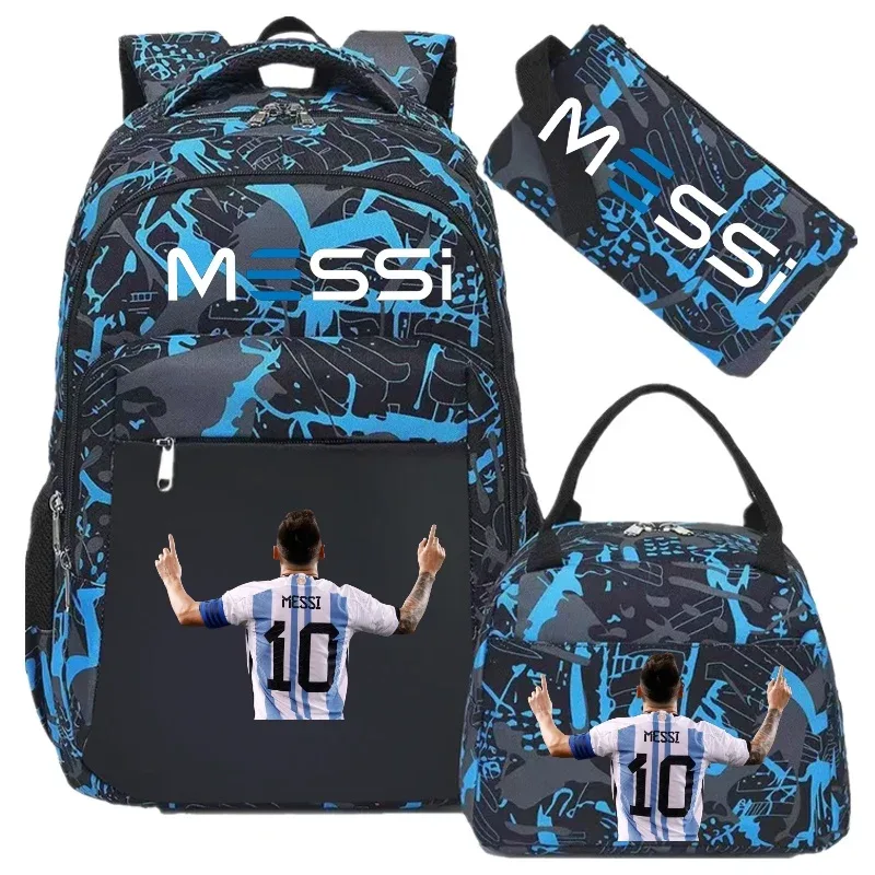 nouveau football messi sac à dos pour adolescent garçon fille retour à l'école sac étudiant cartable loisirs voyage sport sacs à dos décontractés