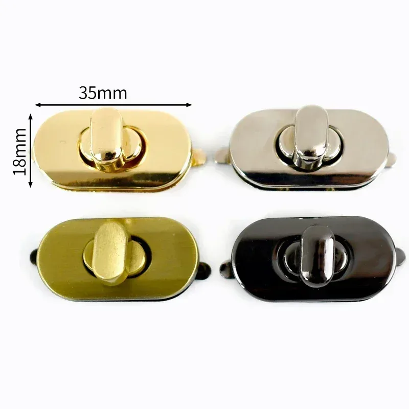 boucles de verrouillage de sac en métal, 2 pièces, serrures torsadées pour sac à main pour femmes, sacs à bandoulière, fermoir de loquet, accessoires de quincaillerie de bricolage