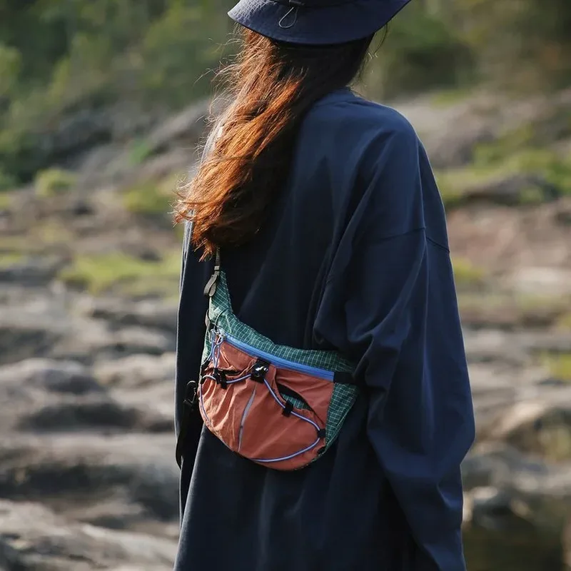 sac à bandoulière colorblock pour l'extérieur, sangle réglable, pour les déplacements quotidiens, la randonnée, les voyages, pour hommes et femmes