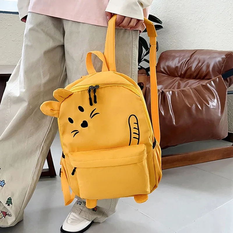 sac à dos scolaire mignon de style coréen, grande capacité, léger, en nylon, sac à dos décontracté pour étudiants, sac de voyage, sac pour ordinateur portable pour l'université