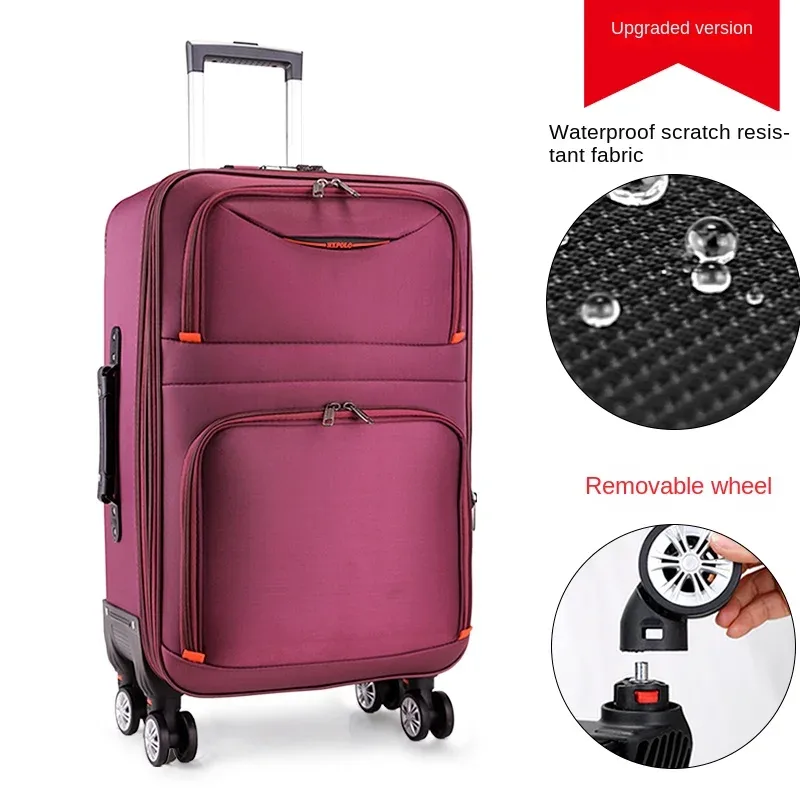 valise pc noir gris rouges roulettes toupie compartiment frontal poignées latérale supérieure grande capacité bagages voyage