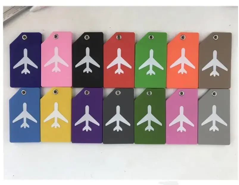 étiquettes de bagage d'avion en silicone pour hommes et femmes, porte-adresse d'identité de valise, étiquette de bagage mignonne, accessoires de voyage, étiquette de sacs, haute qualité