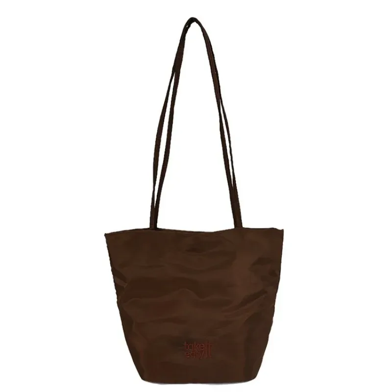sac fourre-tout mini en nylon uni décontracté pour femme, sac à bandoulière léger pour usage quotidien, travail, voyage et sorties décontractées