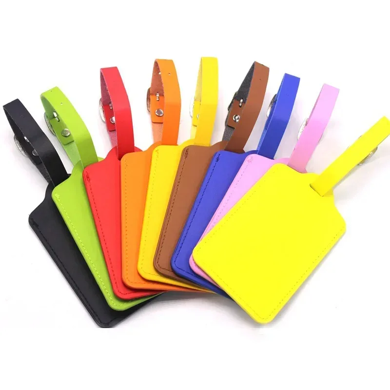 étiquette de bagage en cuir de qualité, accessoires de voyage, valise, identification, adresse, porte-nom, étiquette d'embarquement pour bagages, étiquette portable, livraison directe