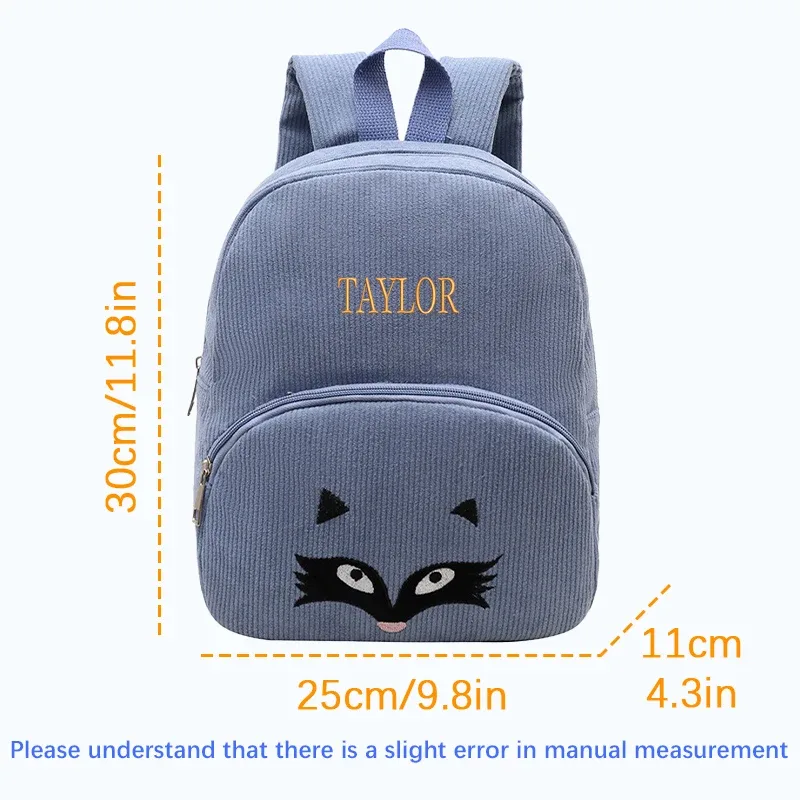 sac à dos en velours côtelé, disponible en plusieurs couleurs, double poche de rangement, bretelles réglables, adapté pour les trajets quotidiens, les vacances, les fêtes, les sorties, cadeau créatif.