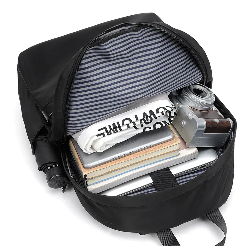 sac à dos léger pour hommes, couleur unie, simple, grande capacité, sport, voyage, déplacements, ordinateur portable