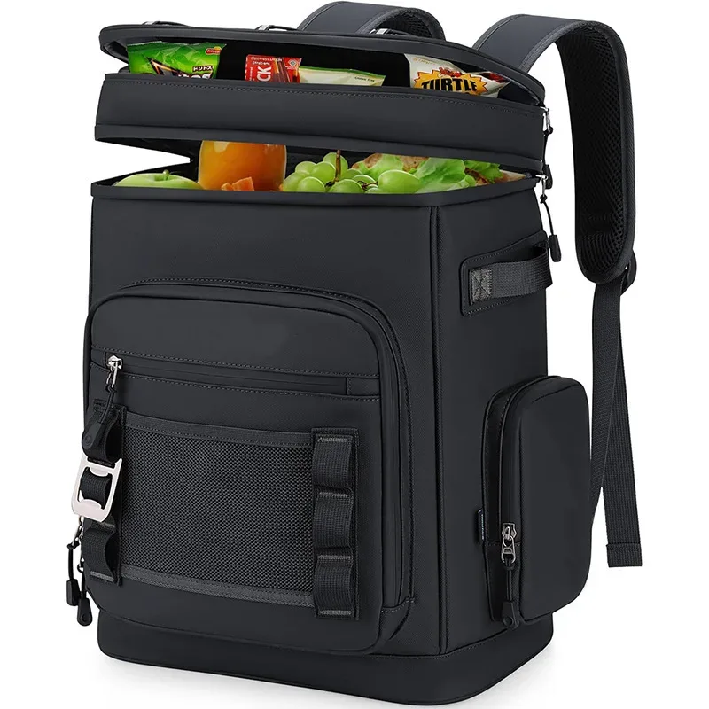 sac à dos isotherme étanche pour 48 canettes, sac à dos isotherme souple grande capacité, sac isotherme pour déjeuner 4 personnes