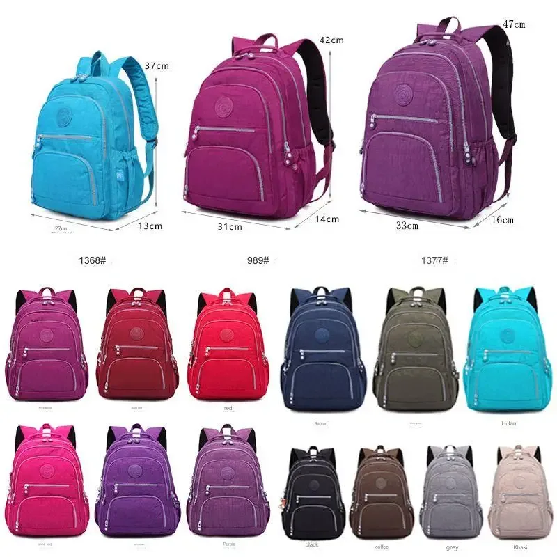 tegaote – sac à dos d'école pour adolescentes et garçons, sac à dos de voyage pour femmes, en nylon, étanche, pour ordinateur portable, unisexe, 2024