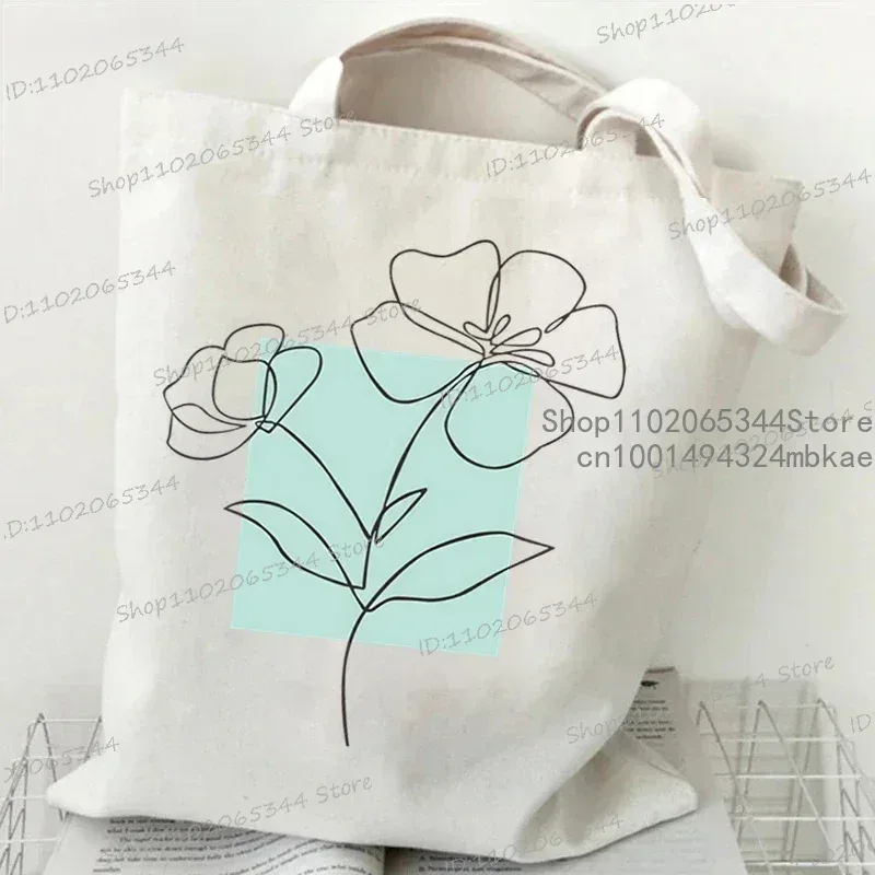 floral lune femmes shopping fourre-tout sacs toile grande capacité étudiant décontracté plante style sac à bandoulière fleur sauvage femmes sacs à main