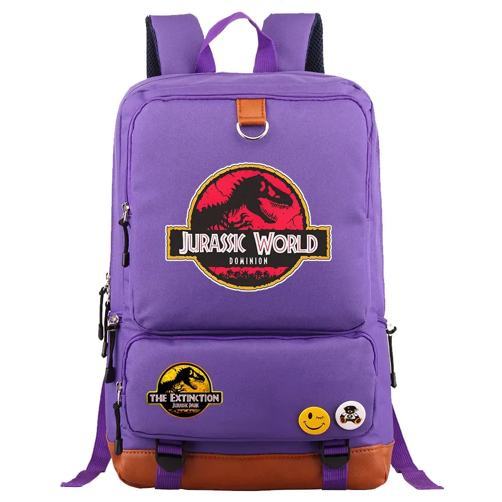 dinosaure jurassic park monde garçon fille enfants retour à l'école livre sacs, femmes adolescents mochila, hommes ordinateur portable étudiant sac à dos