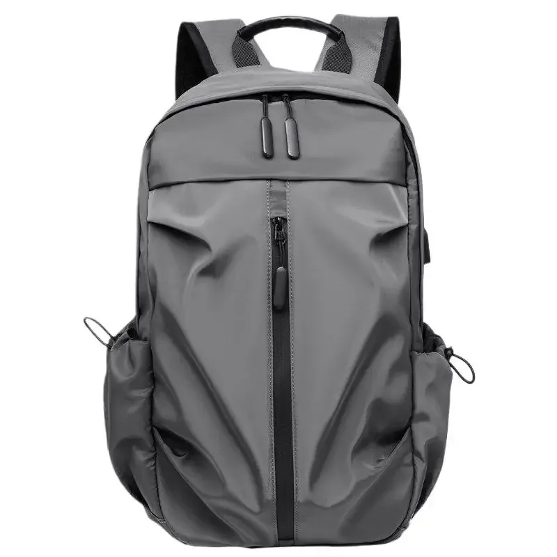 sac à dos pour ordinateur portable gris résistant à l'eau, grande capacité, bretelles rembourrées, pour l'école, le travail, les voyages, la randonnée