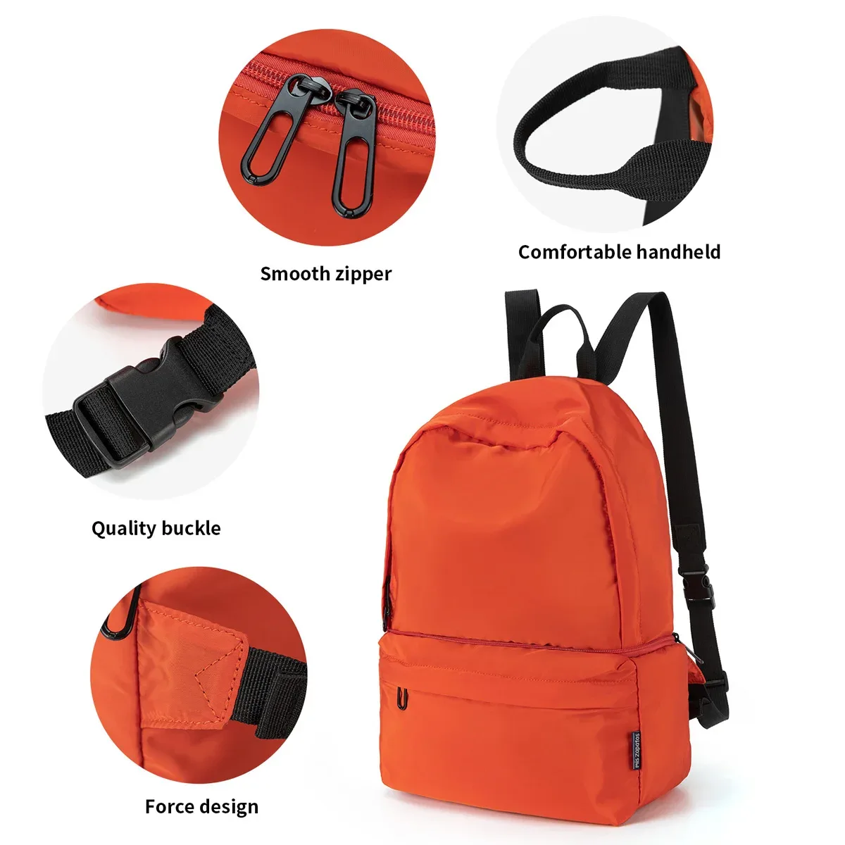 sac à dos multifonctionnel simple pour hommes et femmes, sac de taille pliable, extérieur, grande capacité, léger, sac à bandoulière décontracté