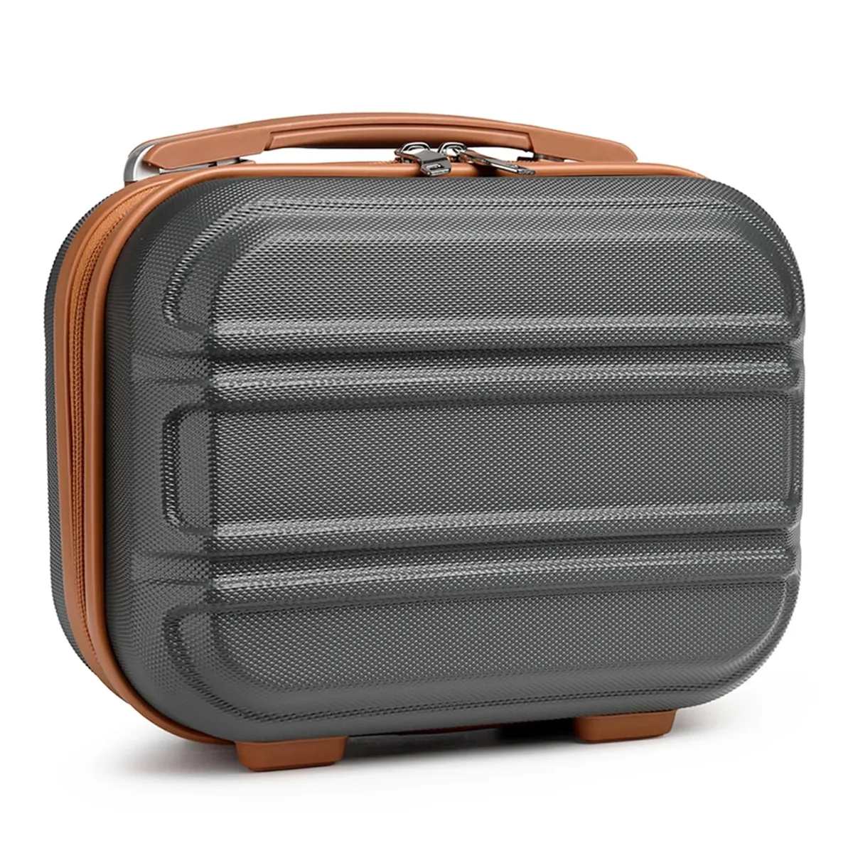 kono valise maquillage 12 pouces organisateur beauté, trousse de maquillage rigide avec compartiments pour cosmétiques, pinceaux et produits de soin