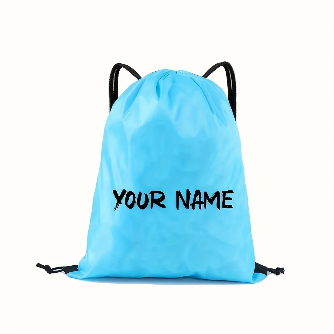 sac à dos personnalisé avec cordon de serrage, 1 pièce, nom/texte personnalisé créatif, sac de rangement durable avec cordon de serrage
