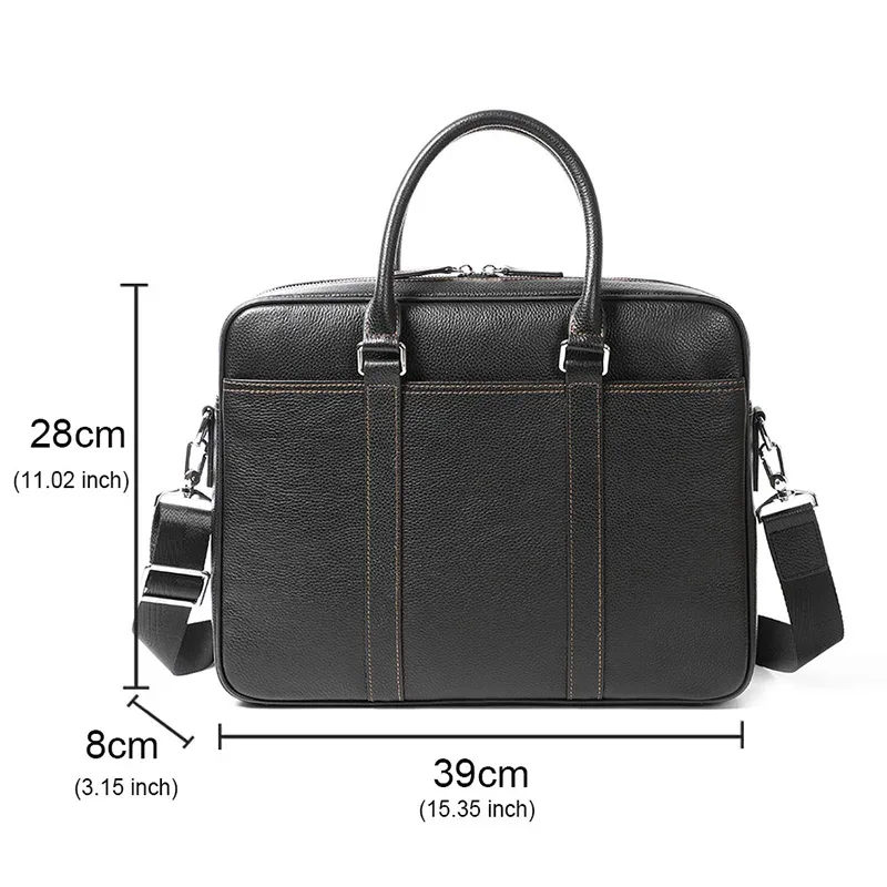 célèbre marque homme porte-documents en cuir véritable hommes sac mode mâle épaule pochette d'ordinateur sac à main affaires en cuir de vache hommes porte-documents